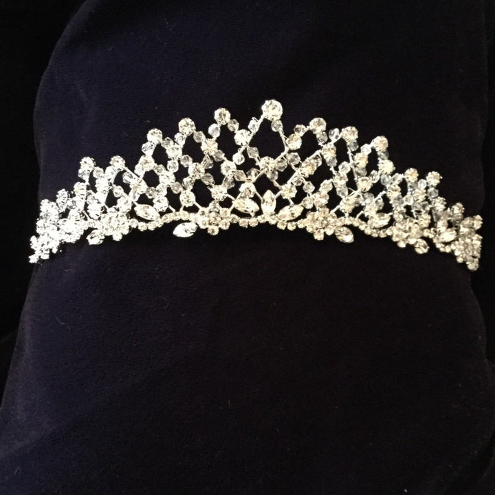 Extravagant Lattice Crystal Communion Tiara