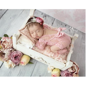 Blush Lace Leotard baby infant newborn pink