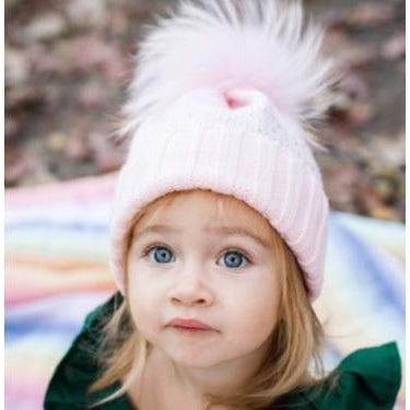 Crystal Studded Single Pom Pom Hat