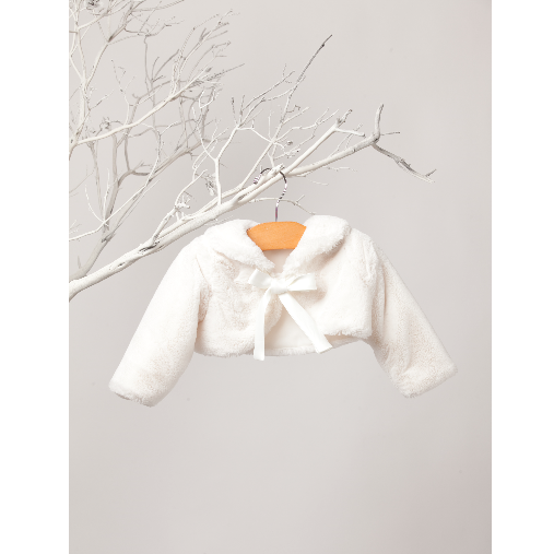 Sweet Kids Ivory Faux Fur Bolero