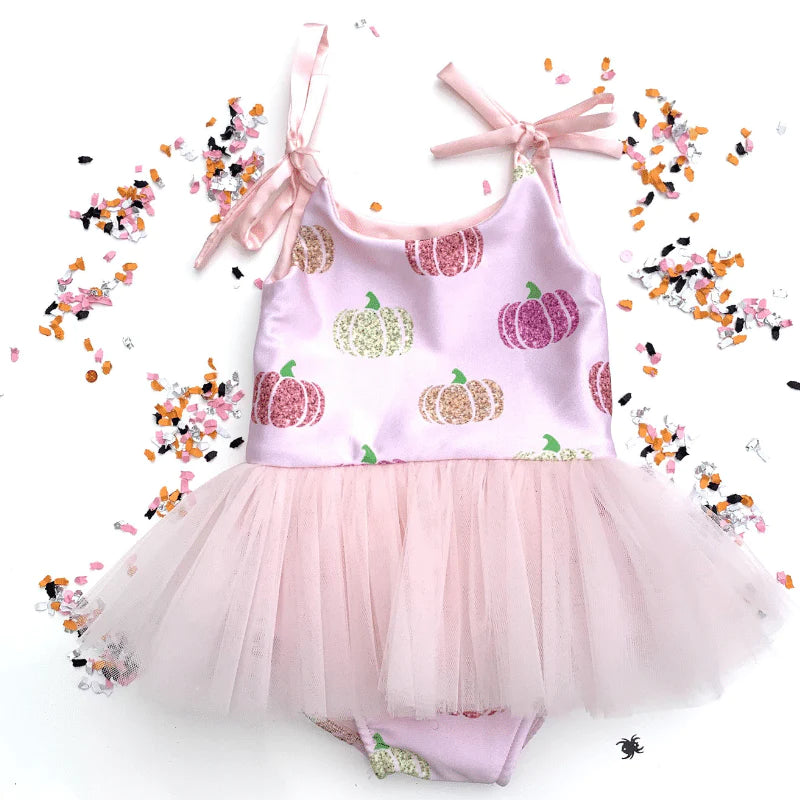 Sparkle Pumpkin Tutu Dress