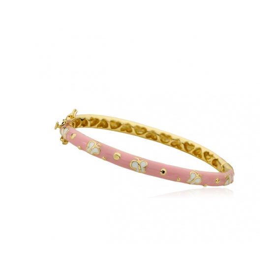 Twin Stars Butterfly Bangle In Pink bracelet