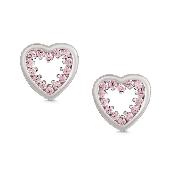 Lily Nily Inlaid Pink Heart Studs