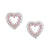 Lily Nily Inlaid Pink Heart Studs