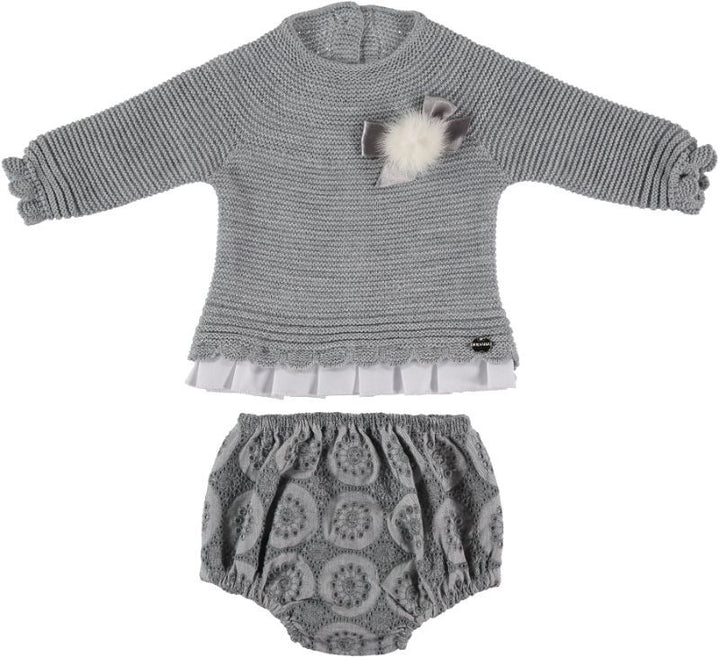 Juliana Knit Gray Top and Bloomer