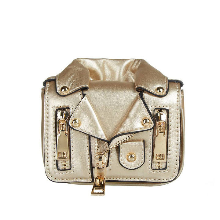 Gold Motorcycle Jacket Mini Purse