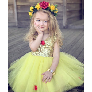 Sparkle Yellow Princess Dress