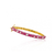 Twin Stars Double Heart Bangle in Hot Pink enamel bracelet