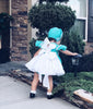 Teal Ruffle Dress