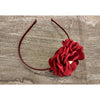 Melina's Bowtique Casablanca Fleur Satin Headband - Burgundy