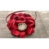 Melina's Bowtique Casablanca Fleur Satin Headband - Burgundy