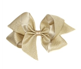 Big Diamond Dust Satin Bow Clip gold
