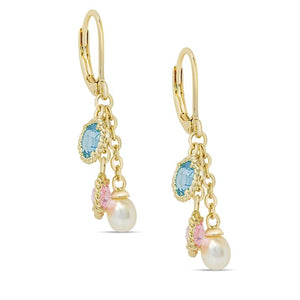Lily Nily CZ & Pearl Charms Earrings