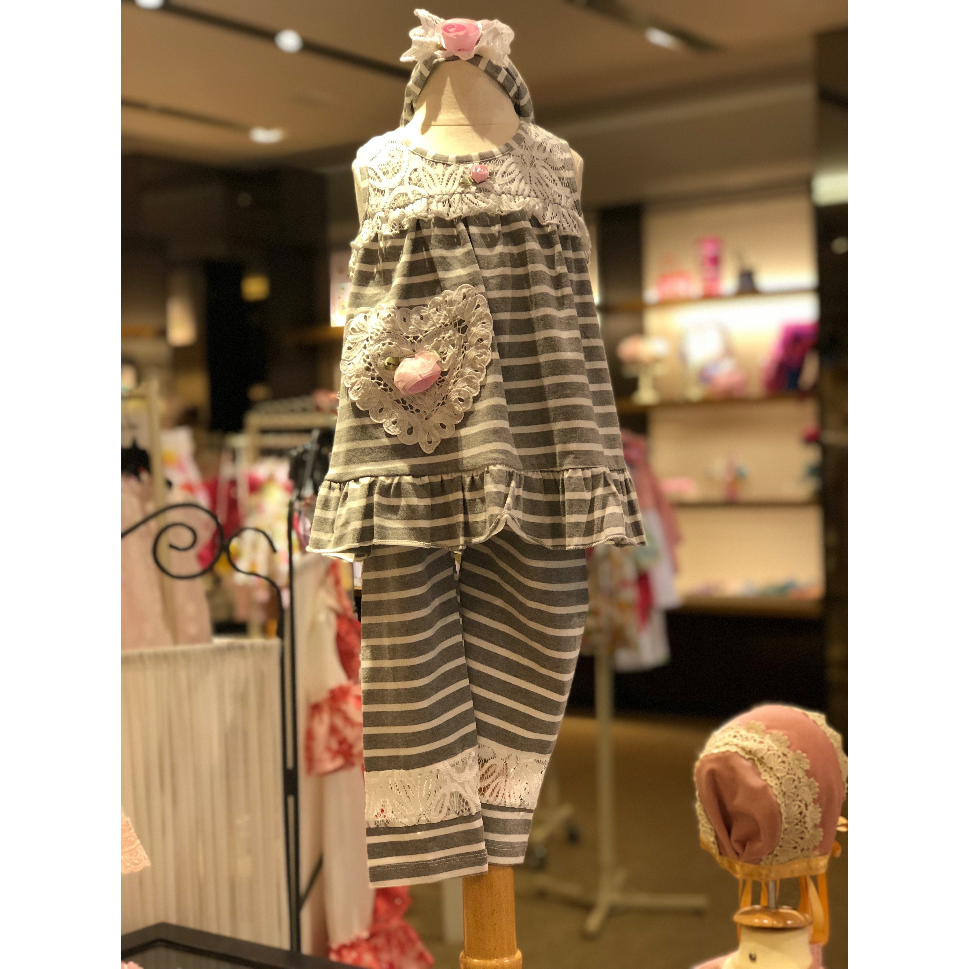 Cach Cach Grey Striped Headband