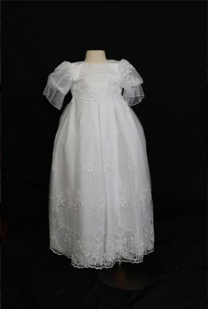 Sweetie Pie Juliet Sleeve Christening Gown