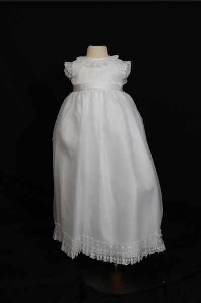 Sweetie Pie Frilly Neck Christening Gown