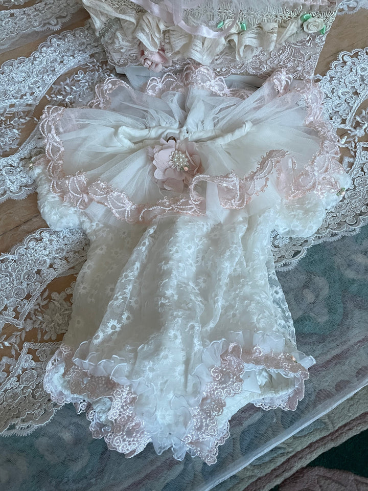 Lacey Heirloom Romper and Bonnet