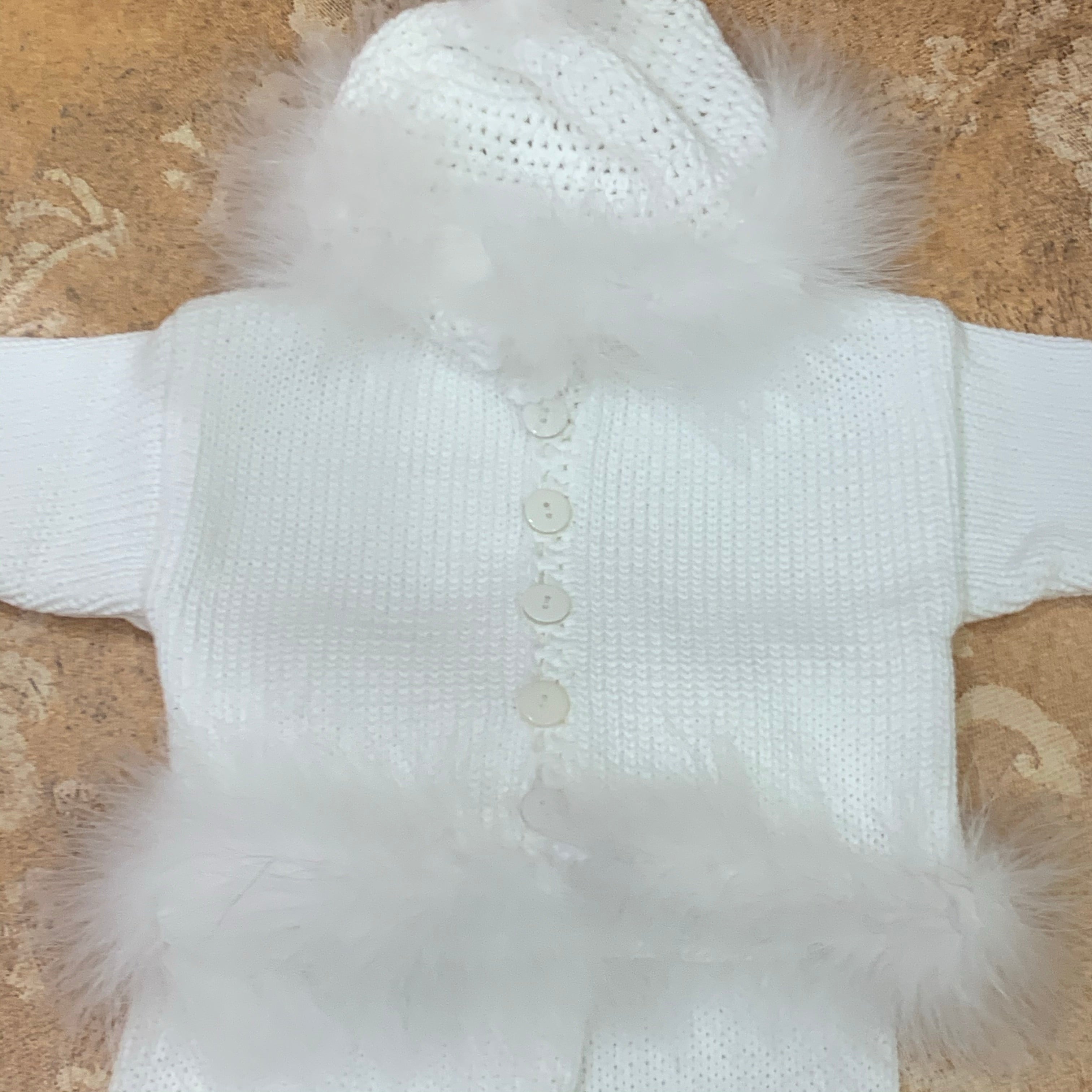 Traditional White Marabou Set