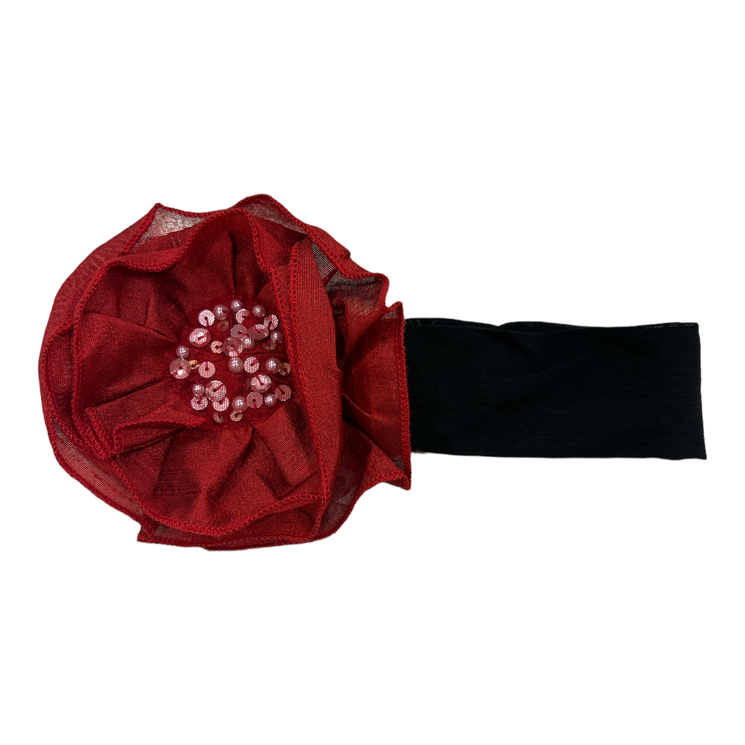 Ruby Taffeta Clip, Hard Headband or Elastic