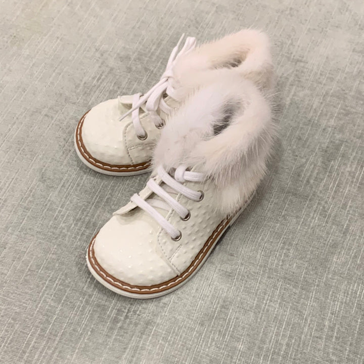 Ever Kid White Fur Boot