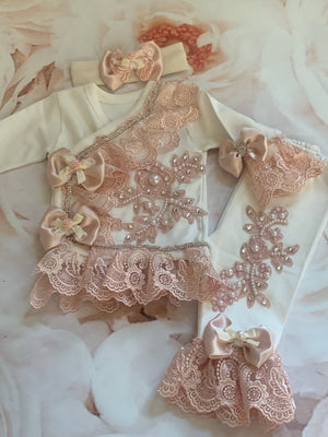 Custom Pink Olivia Lace Jewel Set