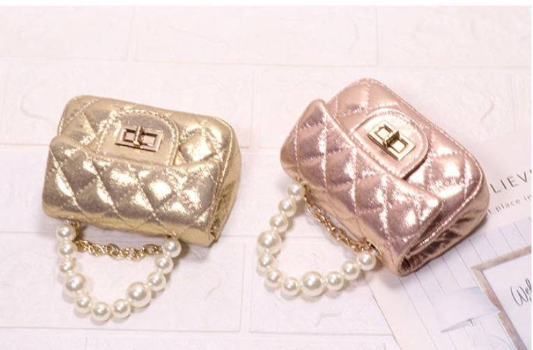 Shimmer Pearl Handle Purse