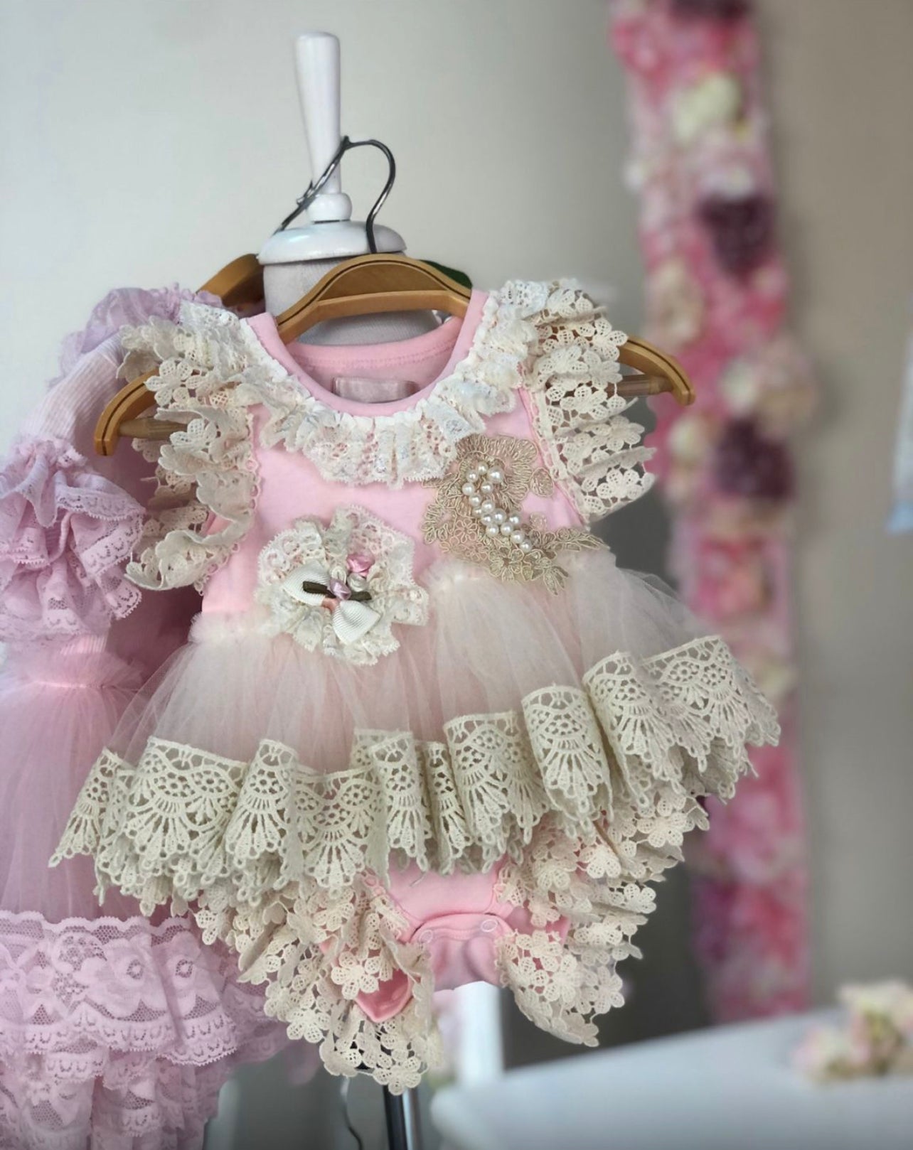 The Pink Lacey Onesie