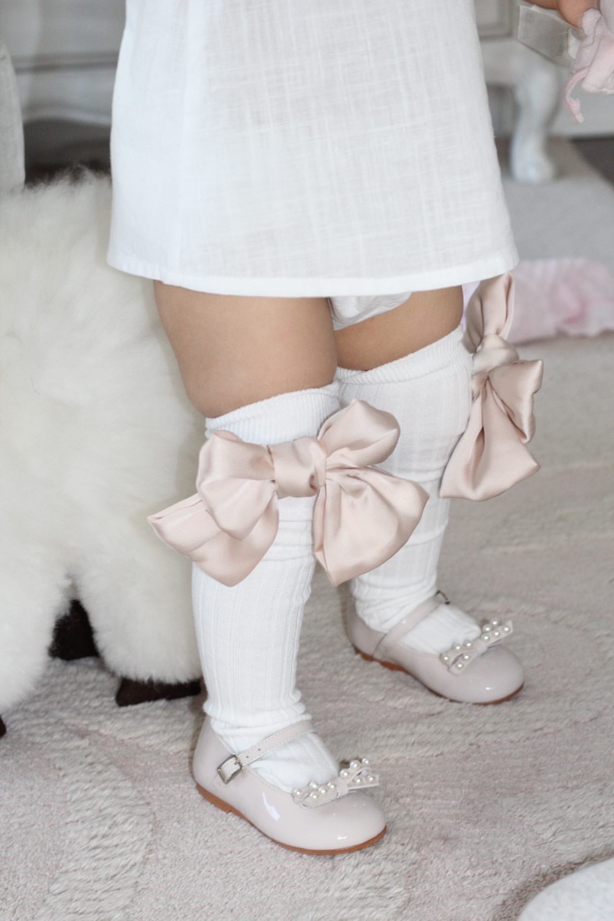 Satin Bow Socks