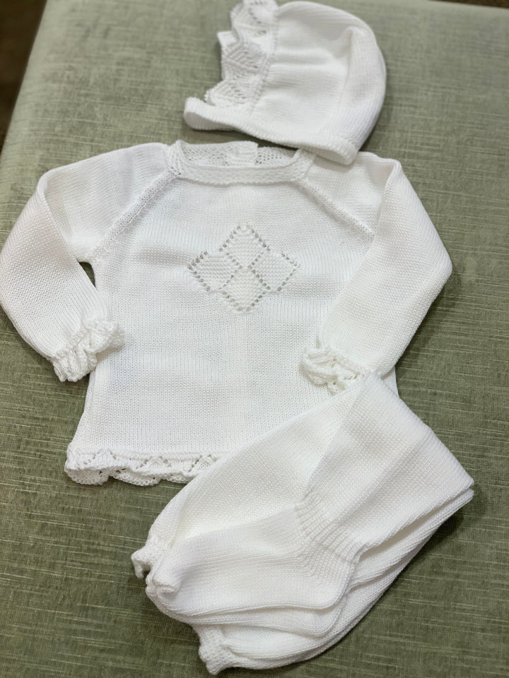 Juliana Knit White Set