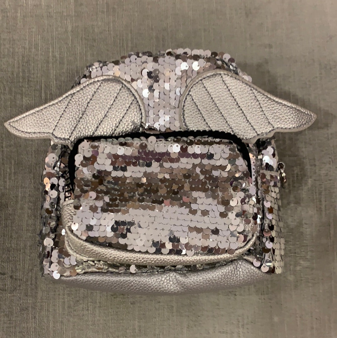 Mini Sequin Back Pack with Angel Wings