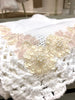 White Applique Crochet Blanket