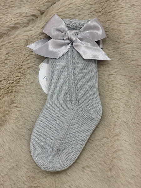 Juliana Knit Pearl Gray Socks