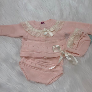 Nini Knit Pink Bloomer Set