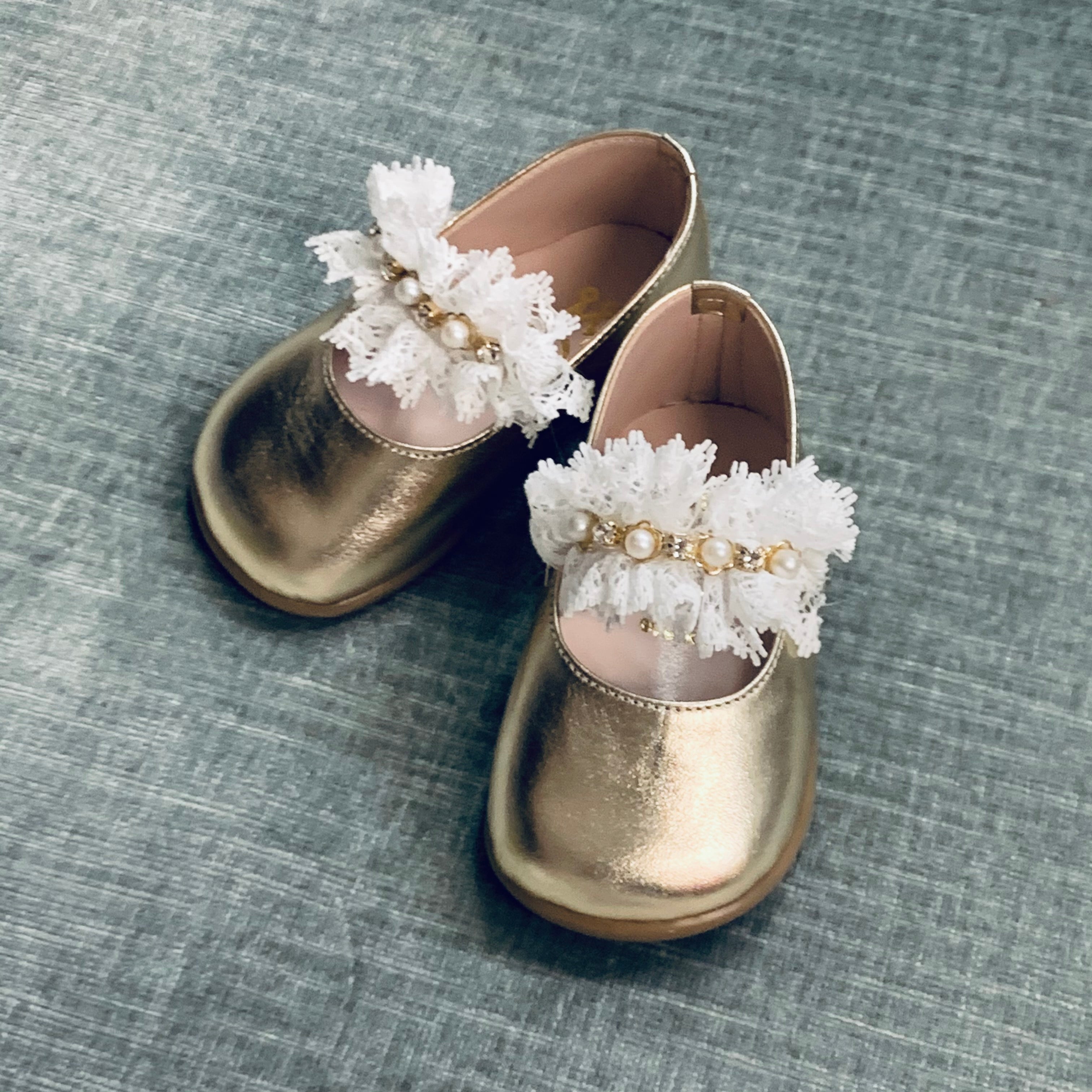 Ever Kid Gold First Step Ballet Flat