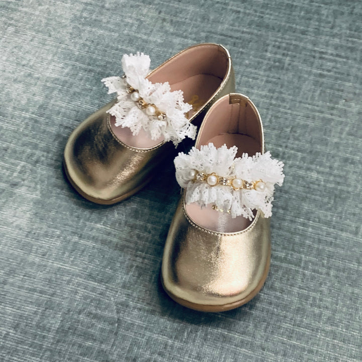 Ever Kid Gold First Step Ballet Flat