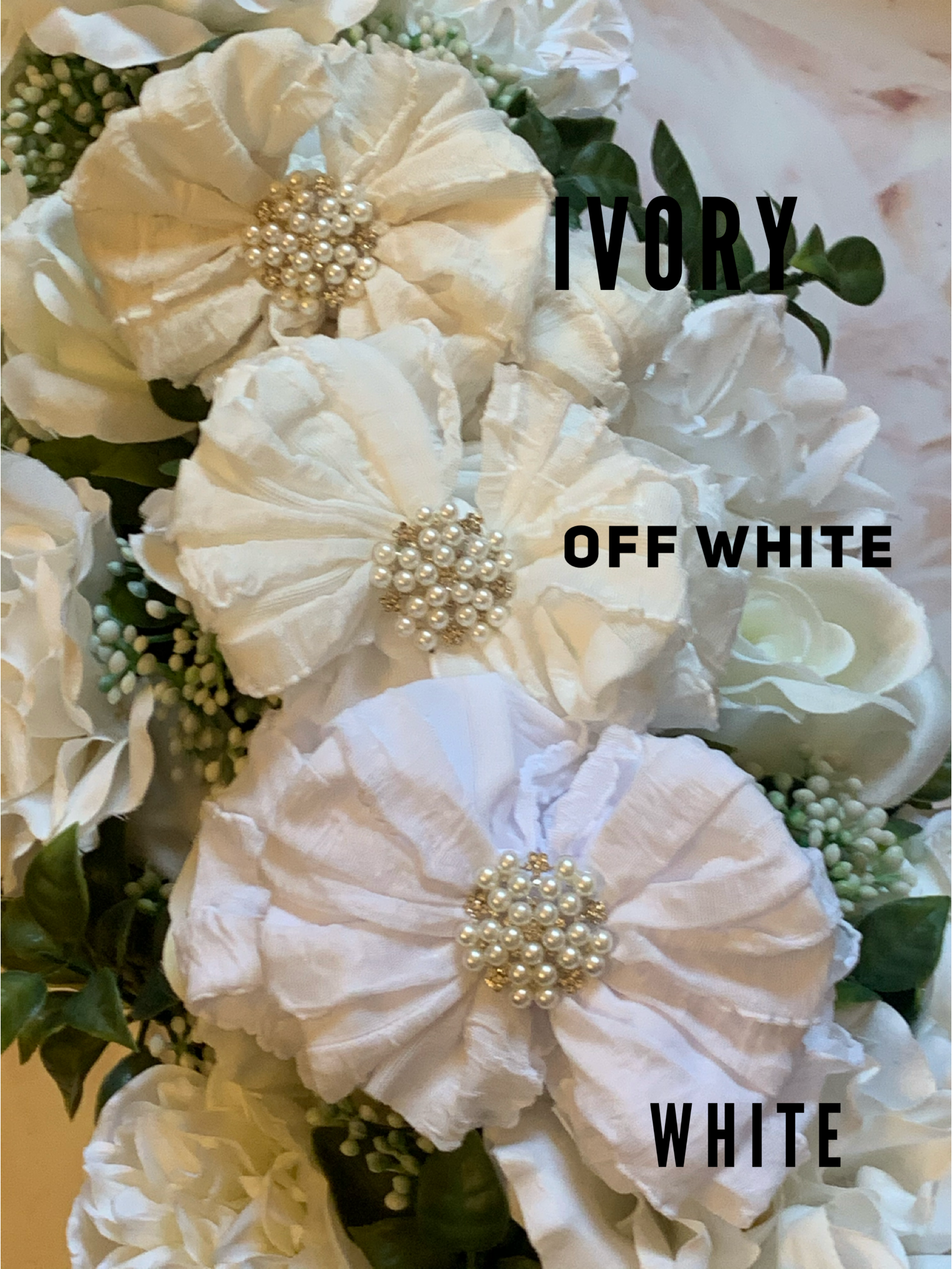 Shabby Pearl Cluster Headband