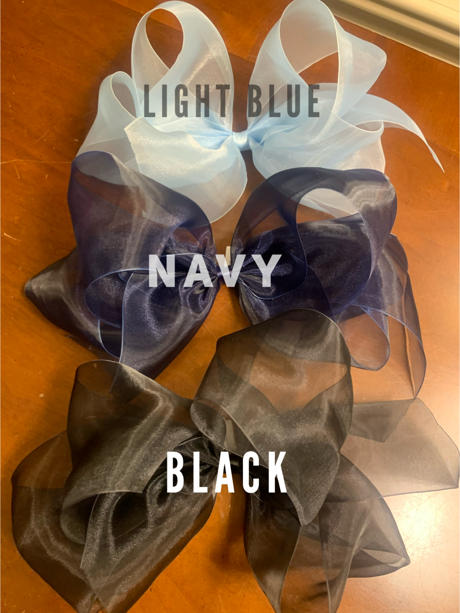 Super Jumbo Organza Sheer Bow