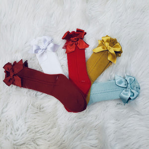 Knit Bow Socks