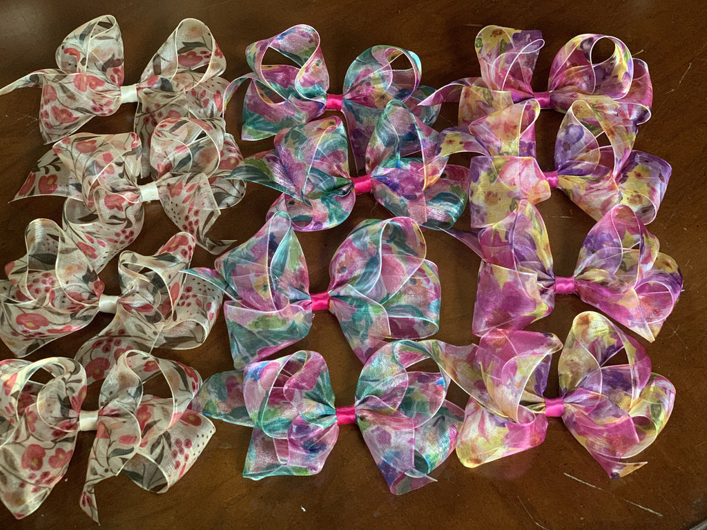 Floral Bow Clip