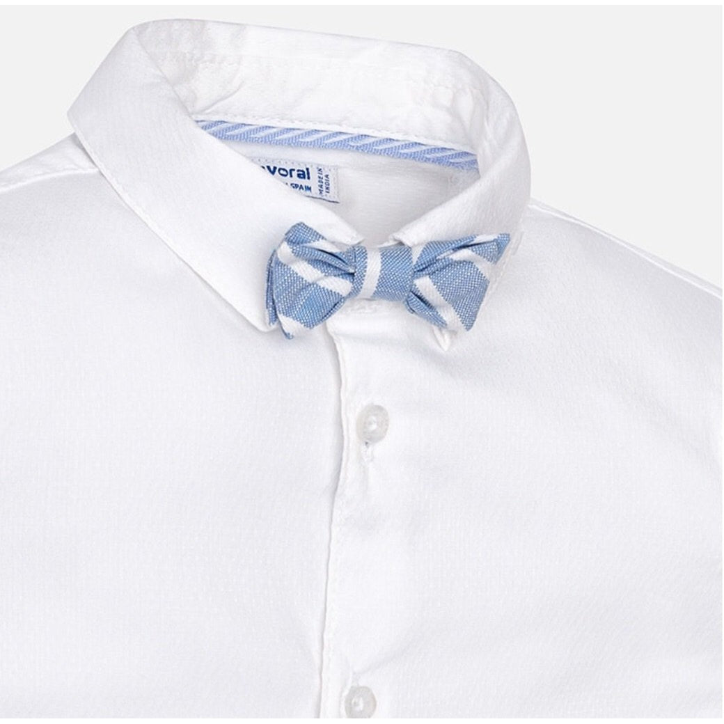 Mayoral Boys White Button Up with Bow Tie