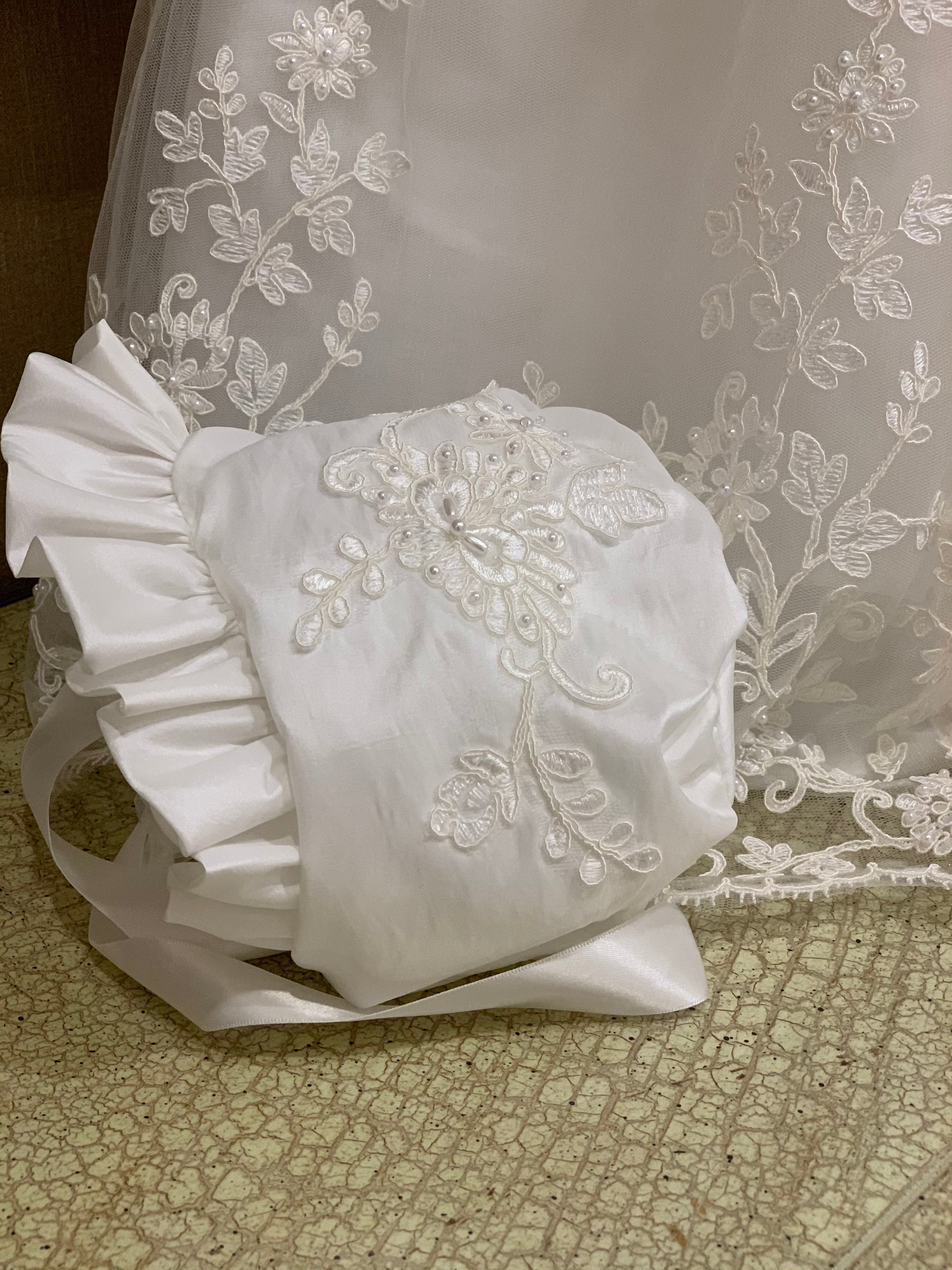Ivory Lace and Pearl Christening Gown