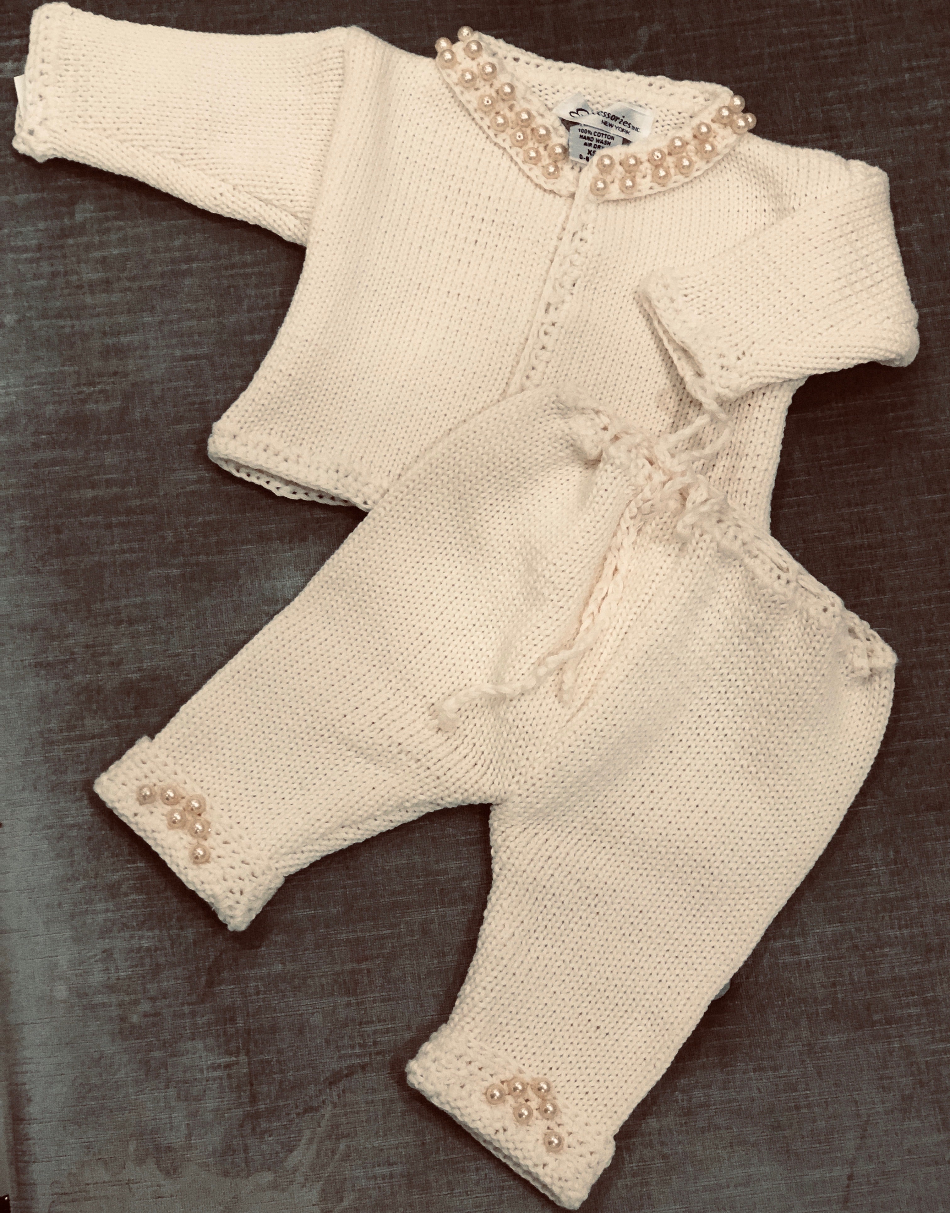 Ivory Pearl Crochet Booties