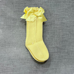 Juliana Knit Yellow Sock