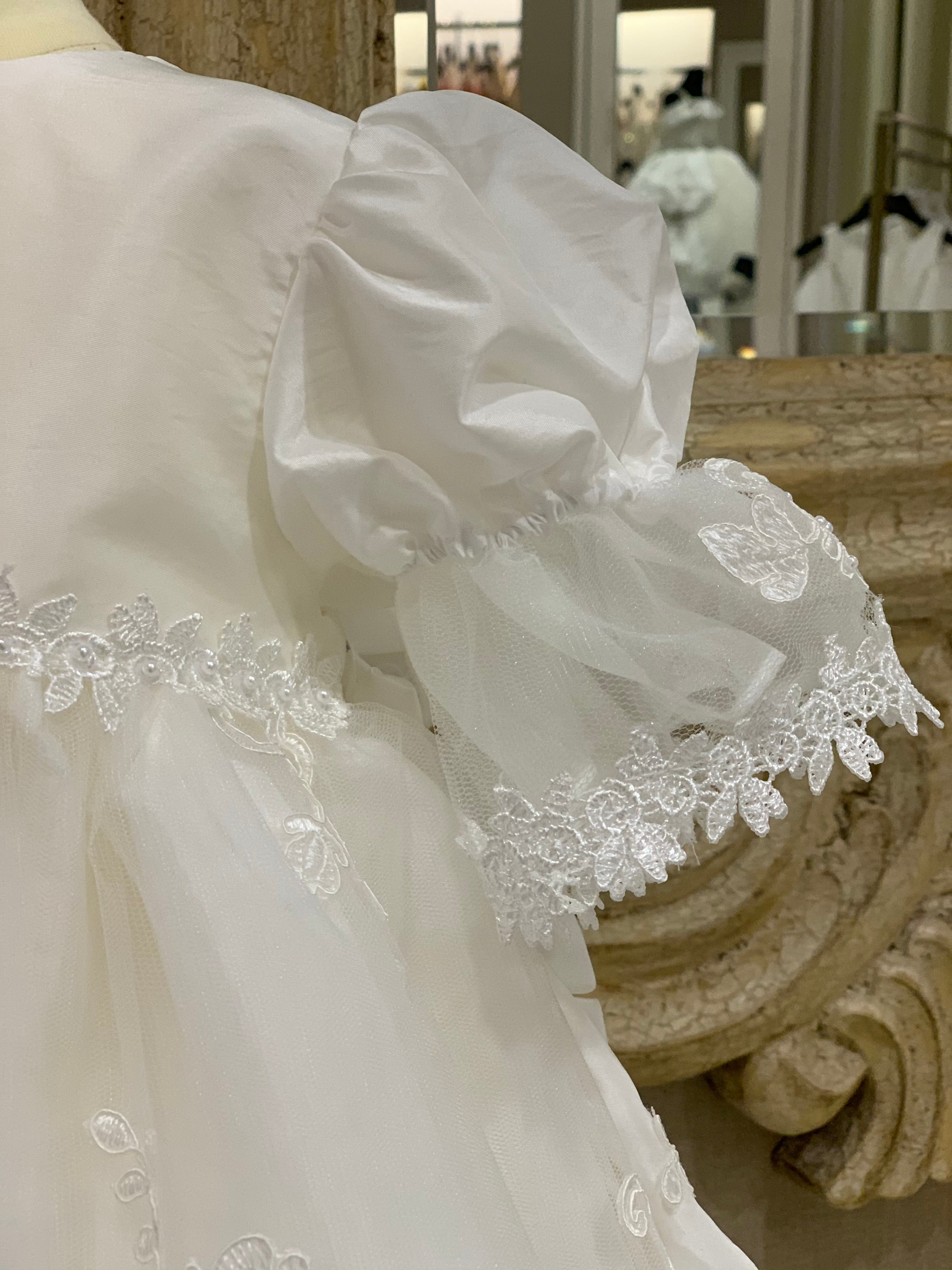 Ivory Lace and Pearl Christening Gown