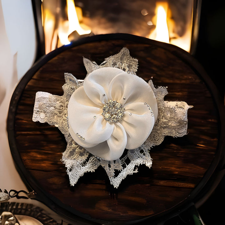 Flower Christening Headband