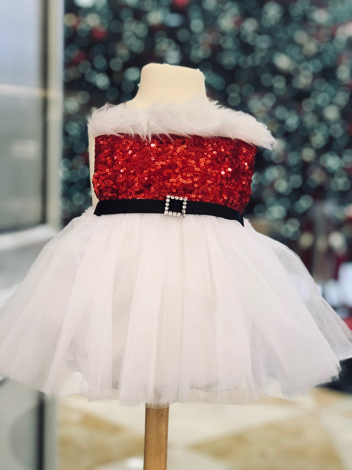 Mrs. Claus Sequin Tutu Romper