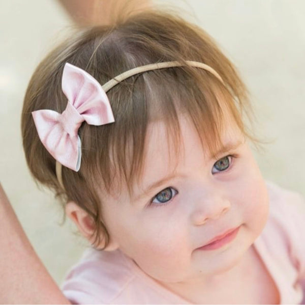 Baby Leather Bow Headbands