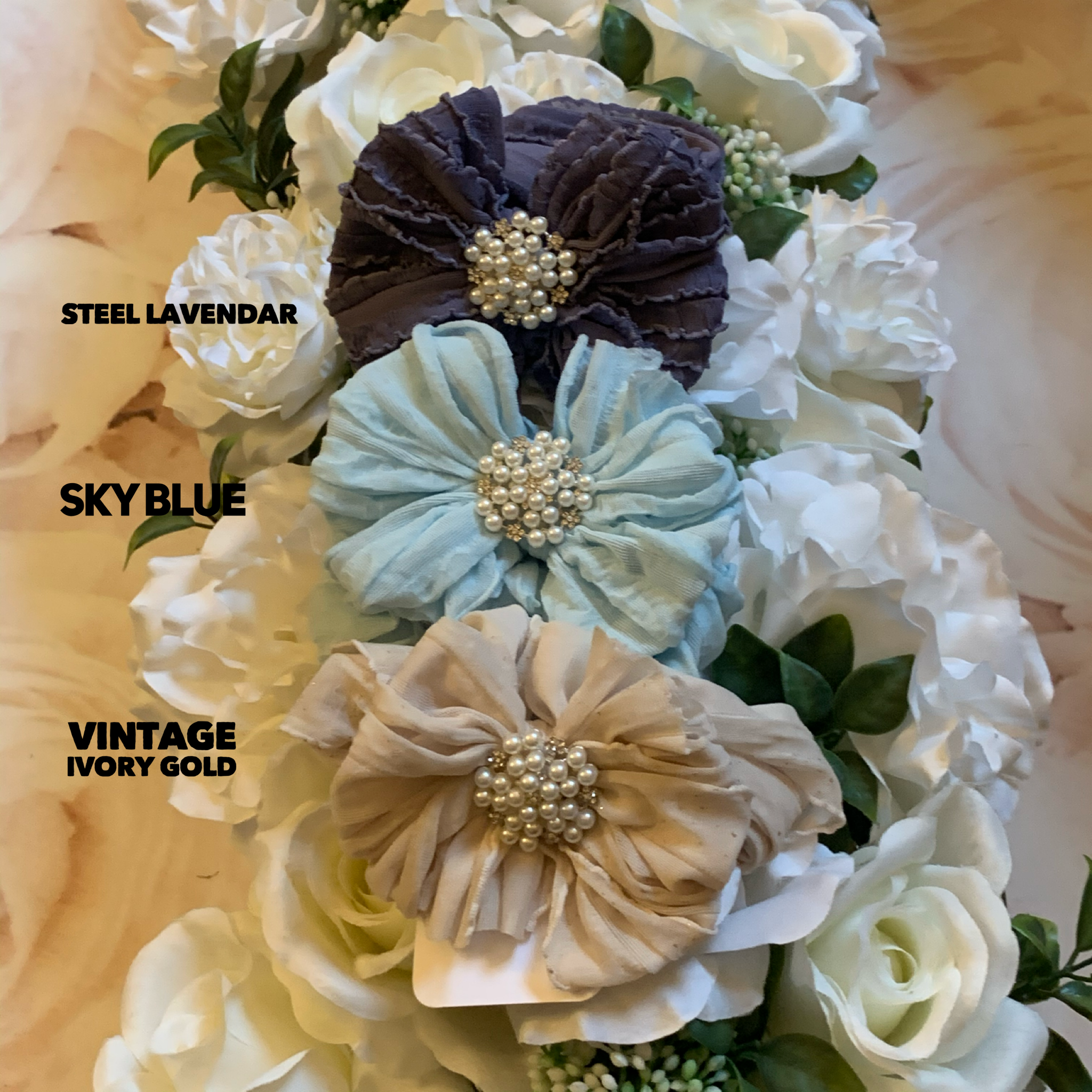 Shabby Pearl Cluster Headband