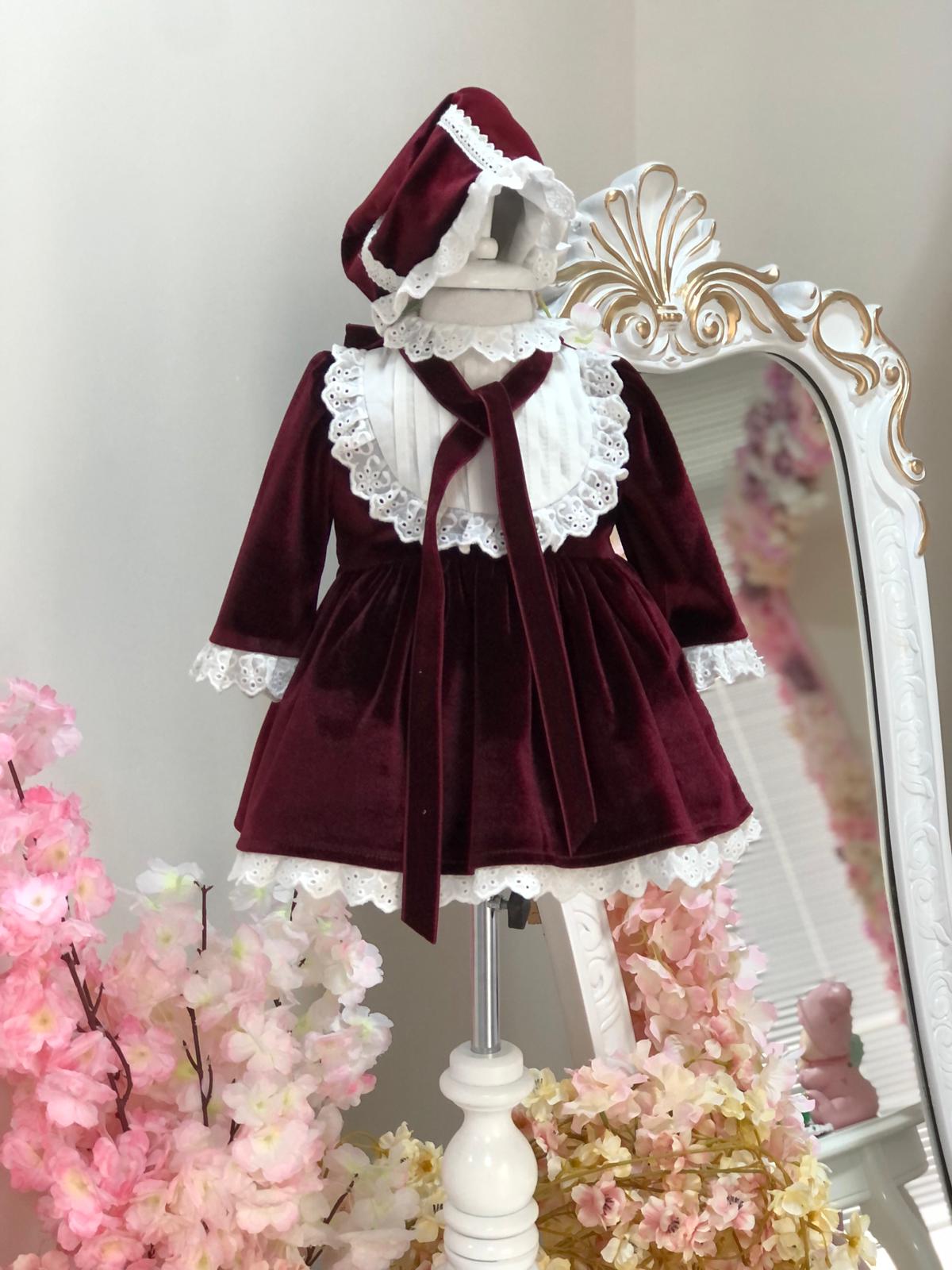 Burgundy Velvet Dress