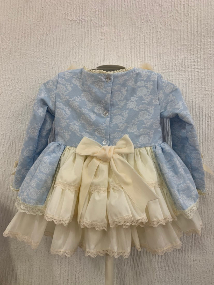 Presley Blue Fur Dress